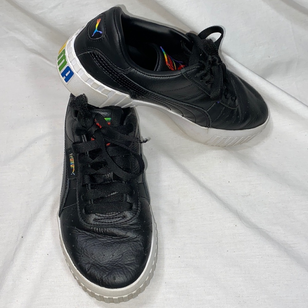 Puma Cali Rainbow Bold Black Women's Size 5.5